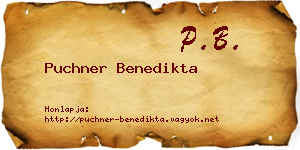 Puchner Benedikta névjegykártya